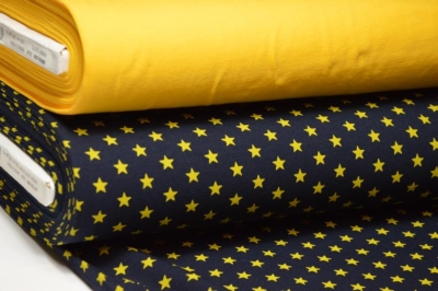 Jersey GOTS Stars Marineblau / Gelb